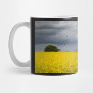 Rapeseed Fields - Impressionist - Oil Painting Effect Mug